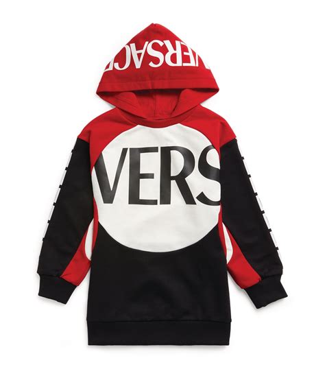 Versace Kids Multi Large Logo Print Hoodie 4 14 Years Harrods Uk