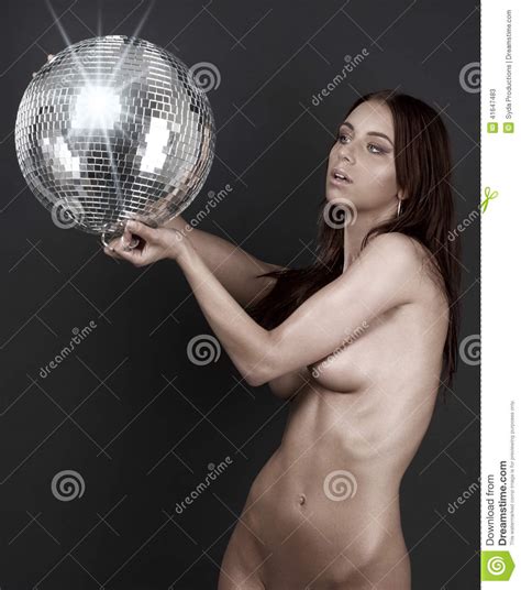 Beautiful Naked Woman With Disco Ball Stock Image Image Of Female Charming 41647483