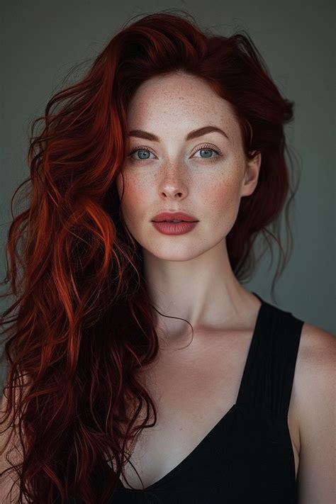 Dark Red Hair With Blonde Peekaboos Long Hair Styles Hair Color Red Hair