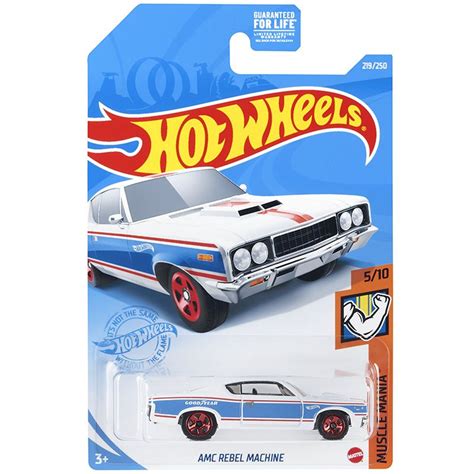 Машинка Mattel Hot Wheels 2021 C4982 Amc Rebel Machine White купить с доставкой по выгодным