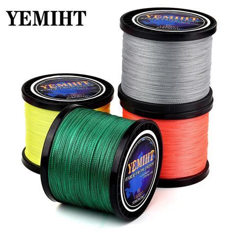 Yemiht pe trançado linha de pesca 300m 500m 1000 multifilament linha de