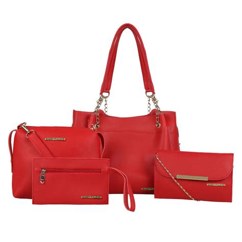 Bagsy Malone Red Women Tote Combo Set Of Buy Bagsy Malone Red Women