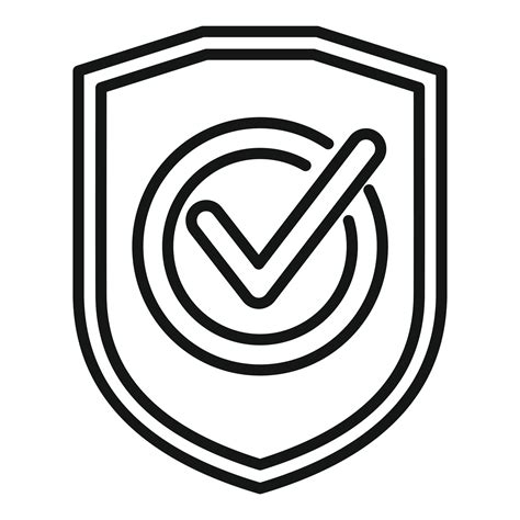 Secured credibility icon outline vector. Customer trust 15157394 Vector