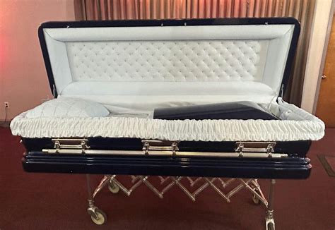 Casket Emporium Series Blue Full Couch | Premium & Affordable Caskets