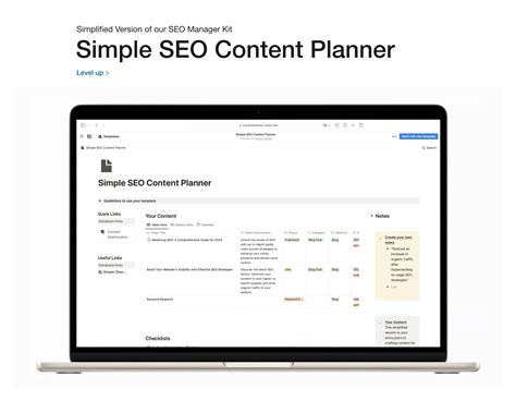Simple Seo Planner | Notionhub