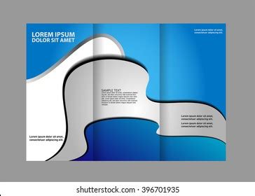 Three Fold Business Brochure Template Corporate Stock Vector Royalty