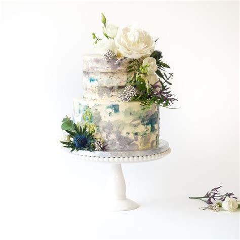 Blue And White Semi Naked Cake Artofit