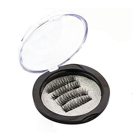 Newly 2 Pair 4Pcs Double Magnetic Eye Lashes Ultra Thin 0 2mm 3D 3d