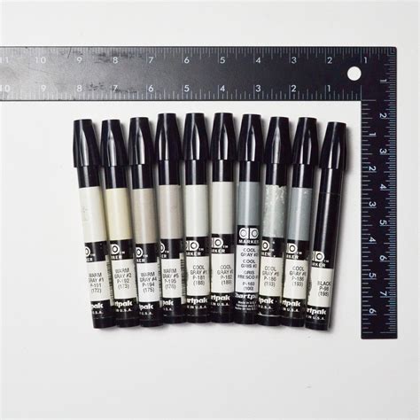 Gray Black Chartpak Ad Markers Set Of 10 Make And Mend