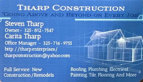 tharp construction llc san angelo tx