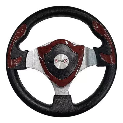 Volante Bronx Automotriz Negro madera Escudo Envío gratis