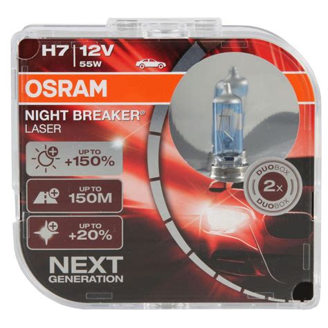 Set 4 Buc Bec Osram H7 12V 55W Night Breaker Laser Next Gen 150 Up To