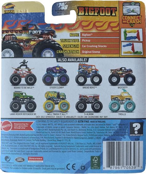 Hot Wheels Monster Trucks Bigfoot Mash Crash Connect And Crash Car Yaxa Colombia