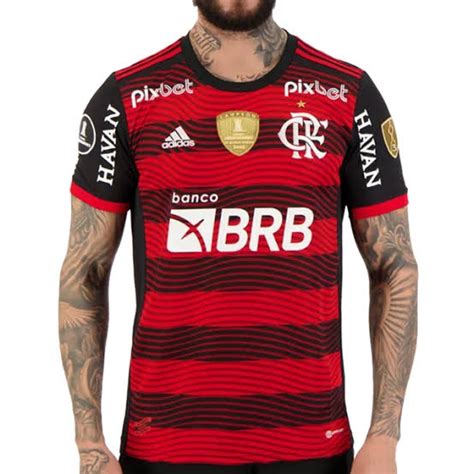 Camisas E Camisetas De TIME Do FLAMENGO TRADICIONAL RUBRO NEGRO 2022