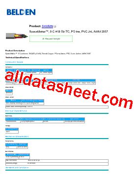 8469MN Datasheet PDF Belden Inc