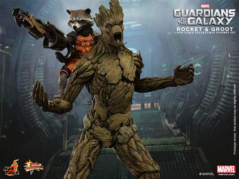 Hot Toys MMS254 星際異攻隊 1 6 比例 火箭浣熊 樹精格魯特套裝組合