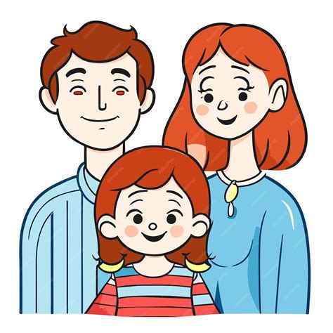 Desenho Pai Mae E Filho - Família feliz, pai, mãe e filho, padrão bonito desenhado à mão ...