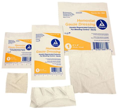 Dynarex Hemostat Gauze Dressing Sterile In X In Box