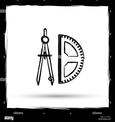 E Learning Icon Internet Button On White Background Outline Design