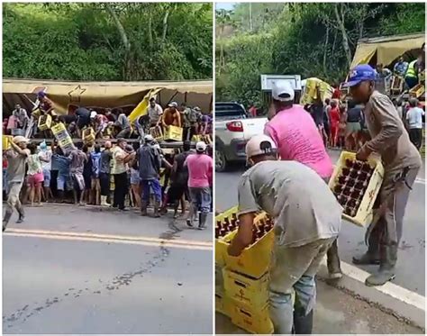 OCORRÊNCIA POLICIAL POPULARES SAQUEIAM CARGA DE CERVEJA APÓS CAMINHÃO