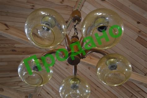 Люстра, масив дерева - Магазин bumebel.com - Меблі з Європи у Луцьку