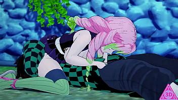 Tanjiro Mitsuri kanroji kimetsu no yaiba videos hentai tienen sexo mamada masturbación con la