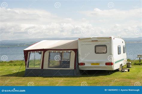 caravan  awning stock photo image  awning scenic