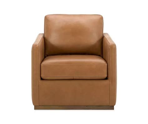 Broyhill Princeton Camel Faux Leather Swivel Accent Chair Big Lots