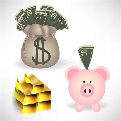 pig money bag stock illustrations  pig money bag stock