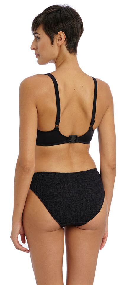 Freya Ibiza Waves Plunge Bandeau Bikini Bra Bralette Black