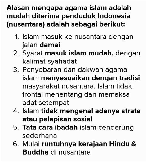 Penyebabkan Mudahnya Islam Diterima Masyarakat 5