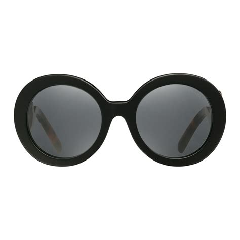 Prada Prada Minimal Baroque Black Round Sunglasses Prada Collection Sunglasses Prada