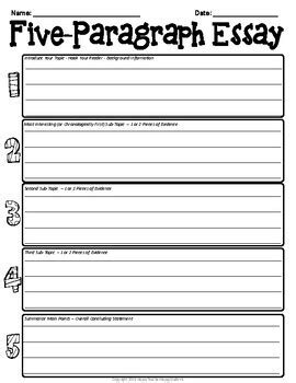 5 Paragraph Essay Graphic Organizers: 4 Organizers, Grading Rubric ...