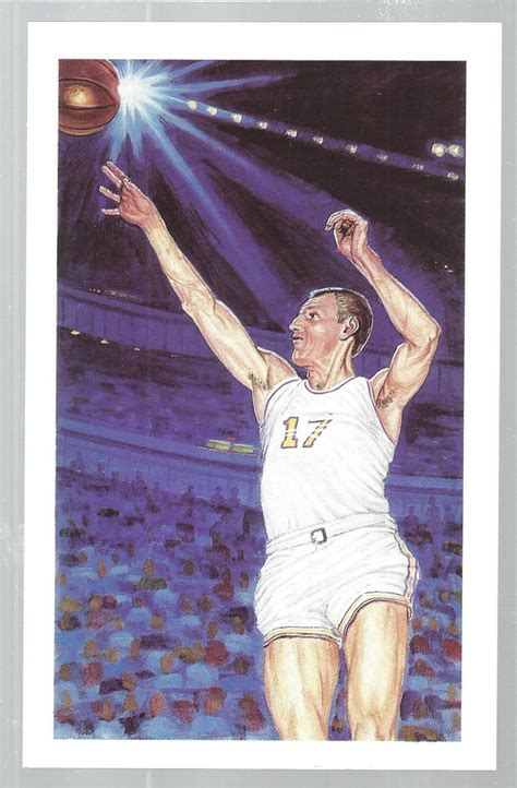 Jim Pollard Capital Basketball Center Court Art Post Card 1992 #211 S-2