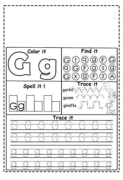 Pin By Rasha On مراجعات Letter G Worksheets Preschool Letters