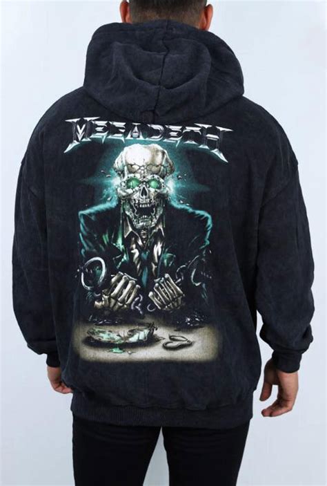 Megadeth Fermuarlı Oversize Sweatshirt - Heavy Shop