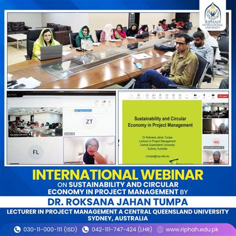 riphahinternationaluniversity university webinar projectmanagement
