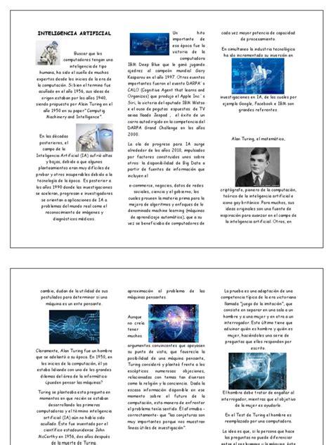 Triptico Inteligencia Artificial Pdf Inteligencia Artificial