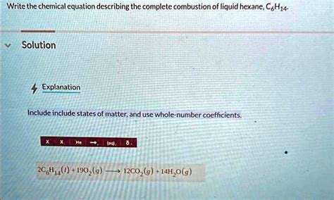 Solved Write The Chemical Equation Describing The Complete Combustion