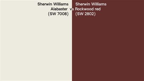 Sherwin Williams Alabaster Vs Rockwood Red Side By Side Comparison