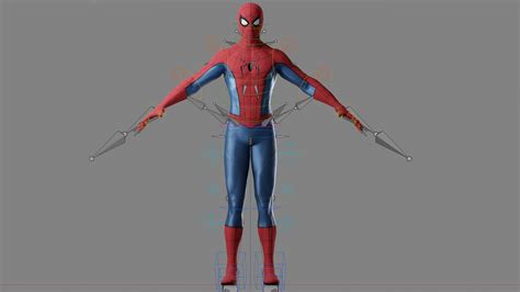 Spiderman Classic Suit Mcu D Model Rigged Cgtrader