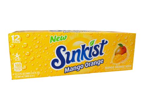 FRESH 12 Pk Sunkist Mango Orange soda - Soda Emporium