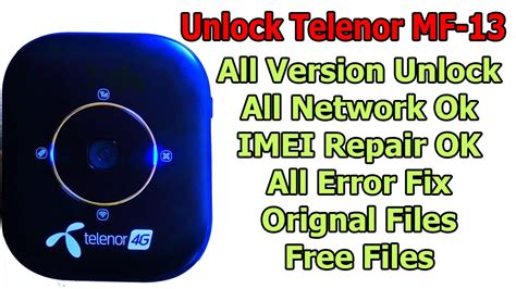 How To Unlock Telenor Mf Device Imei Change Youtube