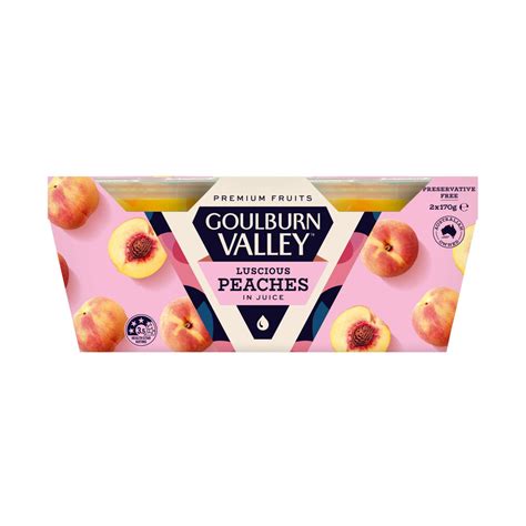 Buy Goulburn Valley Fruit Peaches In Juice 2x170g 2 Pack Coles