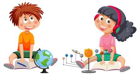 kids learning cartoon vector images