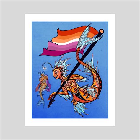 Lesbian Flag An Art Print By Loes Oldhoff Inprnt