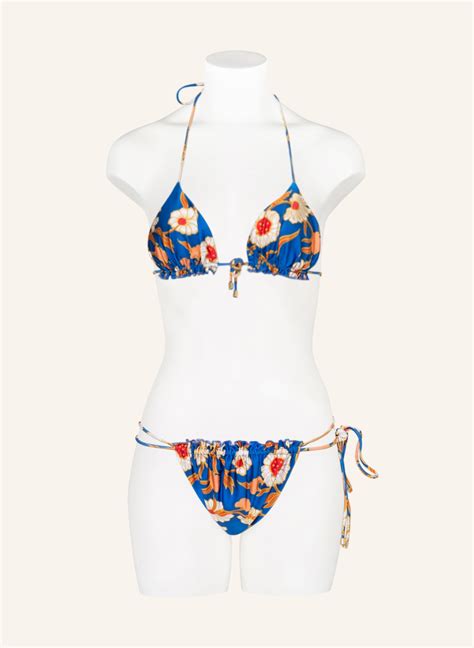 JANTHEE Triangel Bikini Hose AMY BOTTOM In Blau Weiss Orange