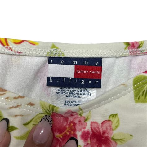 2000s Tommy Hilfiger Hibiscus Flower Bikini Set Depop