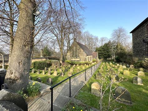 Quaker Meeting House With A Graveyard And Old Trees In Cleckheaton