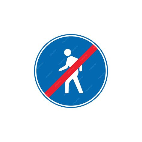 Circle blue mandatory regulatory road sign vector template | Premium Vector